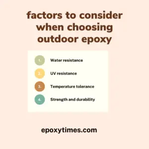 Epoxy Outdoor Guide: Uses, Lifespan, and Choosing the Best Product || factors to consider when choosing outdoor epoxy